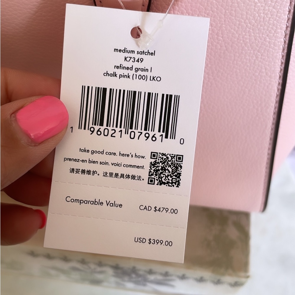 *KATE Spade ♠️ *Lucia  Refined Grain LEATHER MEDIUM SATCH - Picture 8 of 13